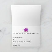 Bridal Dusche Einladung Fuchsia Orchids (Innenseite)