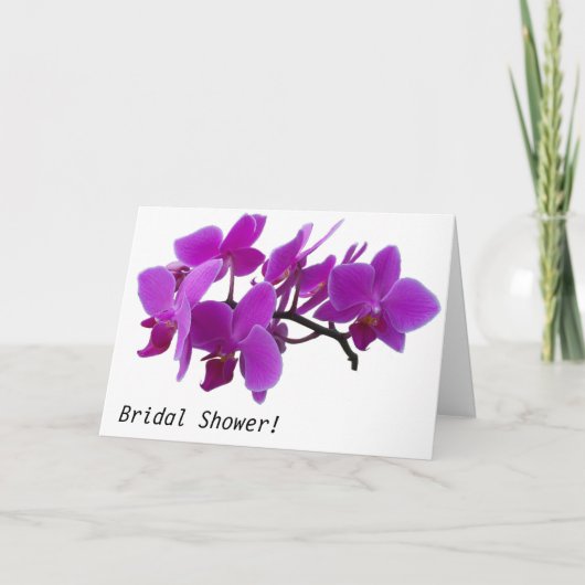 Bridal Dusche Einladung Fuchsia Orchids (Vorderseite)