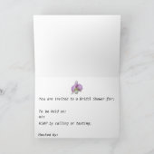 Bridal Dusche Einladung Fuchsia Orchids (Innenseite)