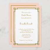 Bridal Dusche Einladung, großartiger Gatsby, rot R Einladung (Vorne/Hinten)