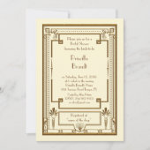 Bridal-Dusche Einladung, großartiges Gatsby-Metall Einladung (Vorderseite)