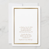 Bridal Dusche Einladung, große Gatsby Gold weiß Einladung (Rückseite)