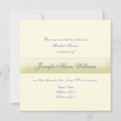 Bridal-Dusche Einladung Pearl & Diamond Broach (Rückseite)