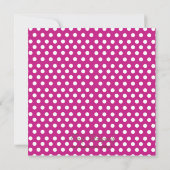 Bridal Dusche Einladung Pink Polka Dosen mit Bow (Rückseite)