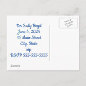 Bridal Dusche Einladung Postkarten (Rückseite)