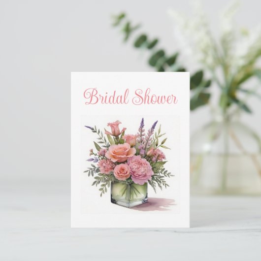 Bridal Dusche Einladung Postkarten (Stehend Vorderseite)