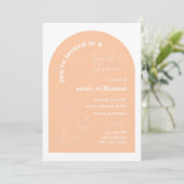 Bridal Dusche Einladung Retro Hochzeitsfeier A115 (Stehend Vorderseite)