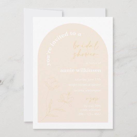 Bridal Dusche Einladung Retro Hochzeitsfeier A115 (Vorderseite)