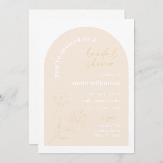 Bridal Dusche Einladung Retro Hochzeitsfeier A115 (Vorne/Hinten)