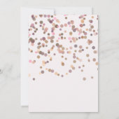 Bridal Dusche Einladung - Rosa Rose Gold Confetti (Rückseite)