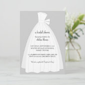 Bridal-Dusche Einladung {Silber} (Stehend Vorderseite)