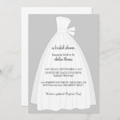 Bridal-Dusche Einladung {Silber} (Vorne/Hinten)