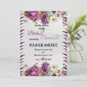 Bridal-Dusche Einladung, Wildblume Bridge Einladung (Stehend Vorderseite)