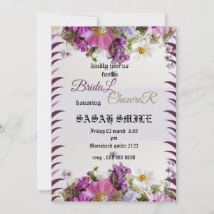 Bridal-Dusche Einladung, Wildblume Bridge Einladung