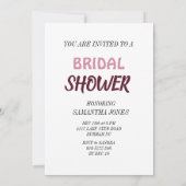 Bridal Dusche Einladungskarte (Rückseite)