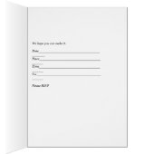 Bridal Dusche Einladungskarte, blau mit Iris (Innen (Rechts))