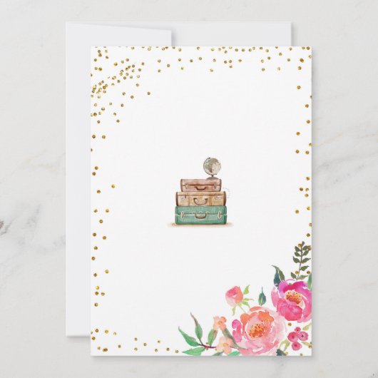 Bridal-Dusche für Reisen - Einladung (Rückseite)