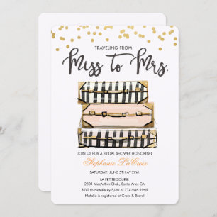 Bridal-Dusche für Reisen - Einladung