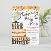 Bridal-Dusche für Reisen - Einladung (Stehend Vorderseite)