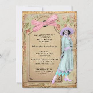 Bridal-Dusche im Theme 1920 Einladung