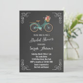 Bridal-Dusche mit Bikekabine Einladung (Stehend Vorderseite)