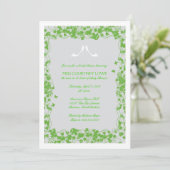 Bridal-Dusche mit grauen und grünen Schuhen Einlad Einladung (Stehend Vorderseite)