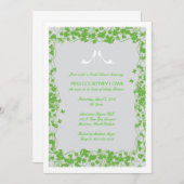 Bridal-Dusche mit grauen und grünen Schuhen Einlad Einladung (Vorne/Hinten)