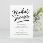 Bridal-Dusche mit Handschrift Einladung (Stehend Vorderseite)