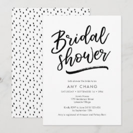 Bridal-Dusche mit Handschrift Einladung
