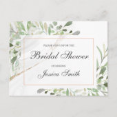 Bridal-Dusche Wasserfarbe Einladung Postkarte (Vorderseite)