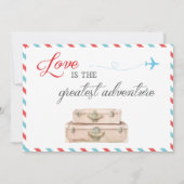 Bridal-Duscheinladungen von Airline Red Blue Trave Einladung (Rückseite)