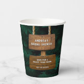 Bridal Duschgartenblätter & Holzdesign Pappbecher (Rückseite)