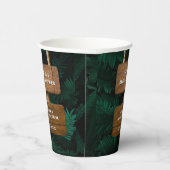 Bridal Duschgartenblätter & Holzdesign Pappbecher (Rechts)