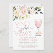 Bridal Duwer Einladung RoseGold Vino vor Vows (Vorderseite)
