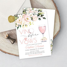 Bridal Duwer Einladung RoseGold Vino vor Vows