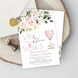 Bridal Duwer Einladung RoseGold Vino vor Vows