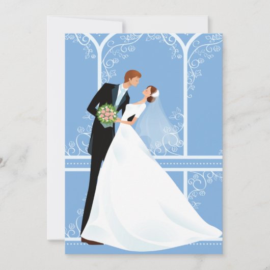 Bridal Embrace Hochzeit Einladung (Vorderseite)