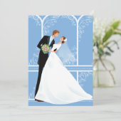 Bridal Embrace Hochzeit Einladung (Stehend Vorderseite)