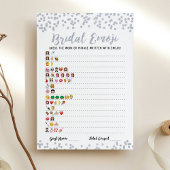 Bridal emoji game with Answers Brautparty Card Einladung