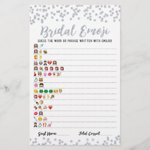 Bridal emoji game with Answers Brautparty game