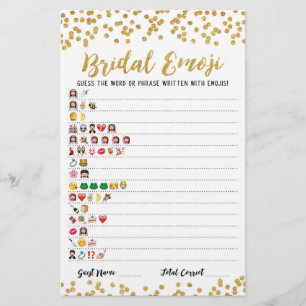 Bridal emoji game with Answers Brautparty game