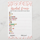 Bridal emoji game with Answers Brautparty game (Vorderseite)