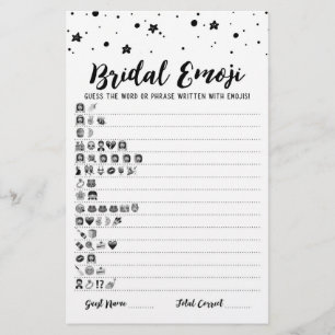 Bridal emoji game with Answers Brautparty game