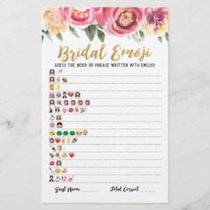 Bridal emoji game with Answers Brautparty game