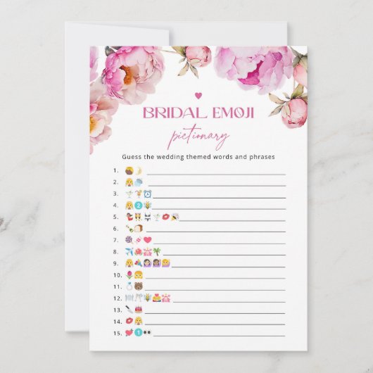 Bridal-Emoji-Picknickspiel Einladung (Vorderseite)