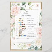 Bridal Emoji Pictionary Anssheet (Vorderseite)