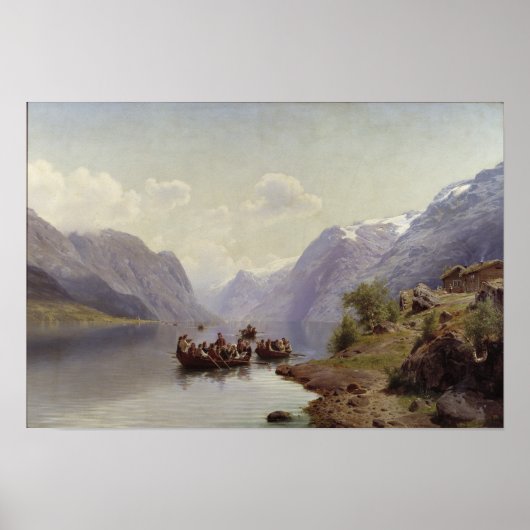 Bridal Escort on the Hardanger Fiord, 1865 Poster (Vorne)