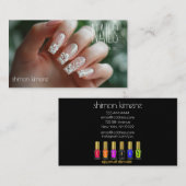 Bridal Floral Nail Art Maniküre Treue Visitenkarte (Vorne/Hinten)