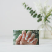 Bridal Floral Nail Art Maniküre Treue Visitenkarte (Stehend Vorderseite)