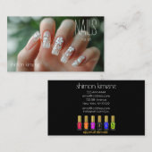 Bridal Floral Nail Art Maniküre Treue Visitenkarte (Vorne/Hinten)